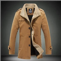 2022 new winter fleece coat slim fit jackets mens casual warm outerwear jacket and coat men pea coat size m 5xl drop shipping