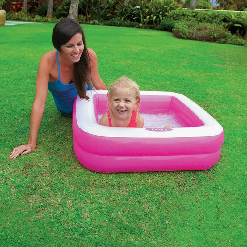 Детская пластиковая надувная квадратная Красная Зеленая подошва Надувная ванна