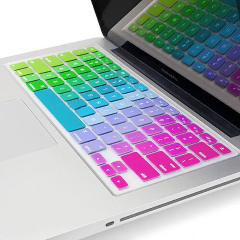 Силиконовый Радужный чехол для клавиатуры защитная пленка Apple Mac Macbook 13 15 17 тонкий