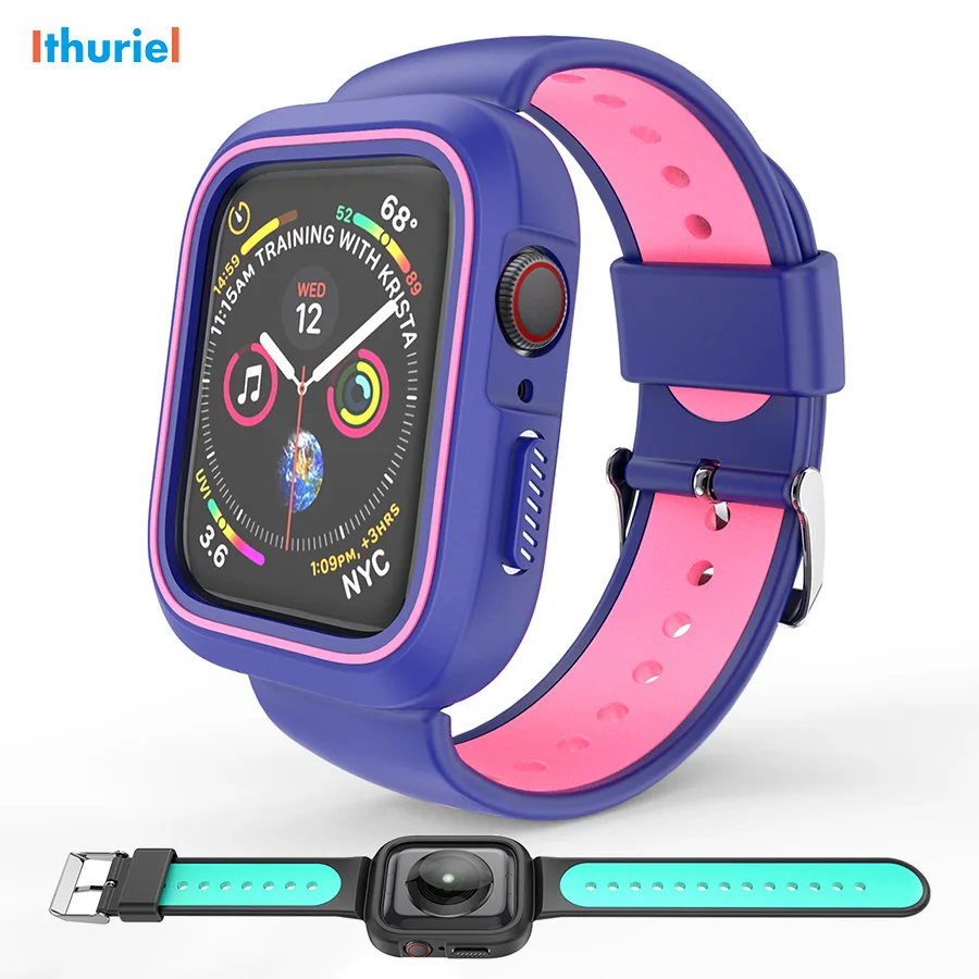 Ремешок Ithuriel резиновый для Apple Watch мягкий спортивный браслет iWatch series 4 3 2 38 мм 40 42 44 |