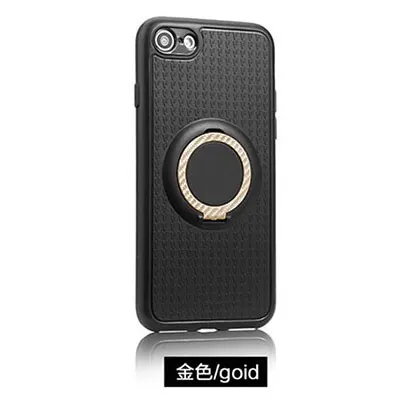 gold Чехол Silincone для iPhone X, 7, 6, 6 S, 5, 5S, 8, se, мягкий матовый чехол из ТПУ с роскошным Карбоновым волокном, ПК, Магнитная подставка на присоске - Цвет: gold