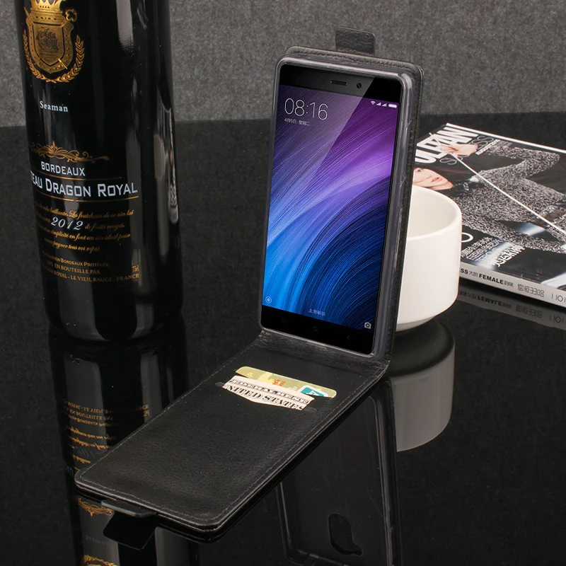 Личи зерна Высокое качество кожаный чехол для телефона Xiaomi Redmi 4 4Pro Note 4X Redmi4
