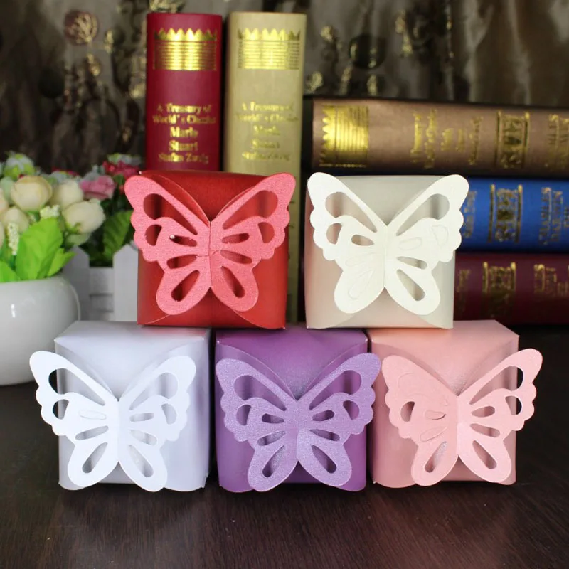50 шт. складные коробки для конфет в виде бабочек | Дом и сад