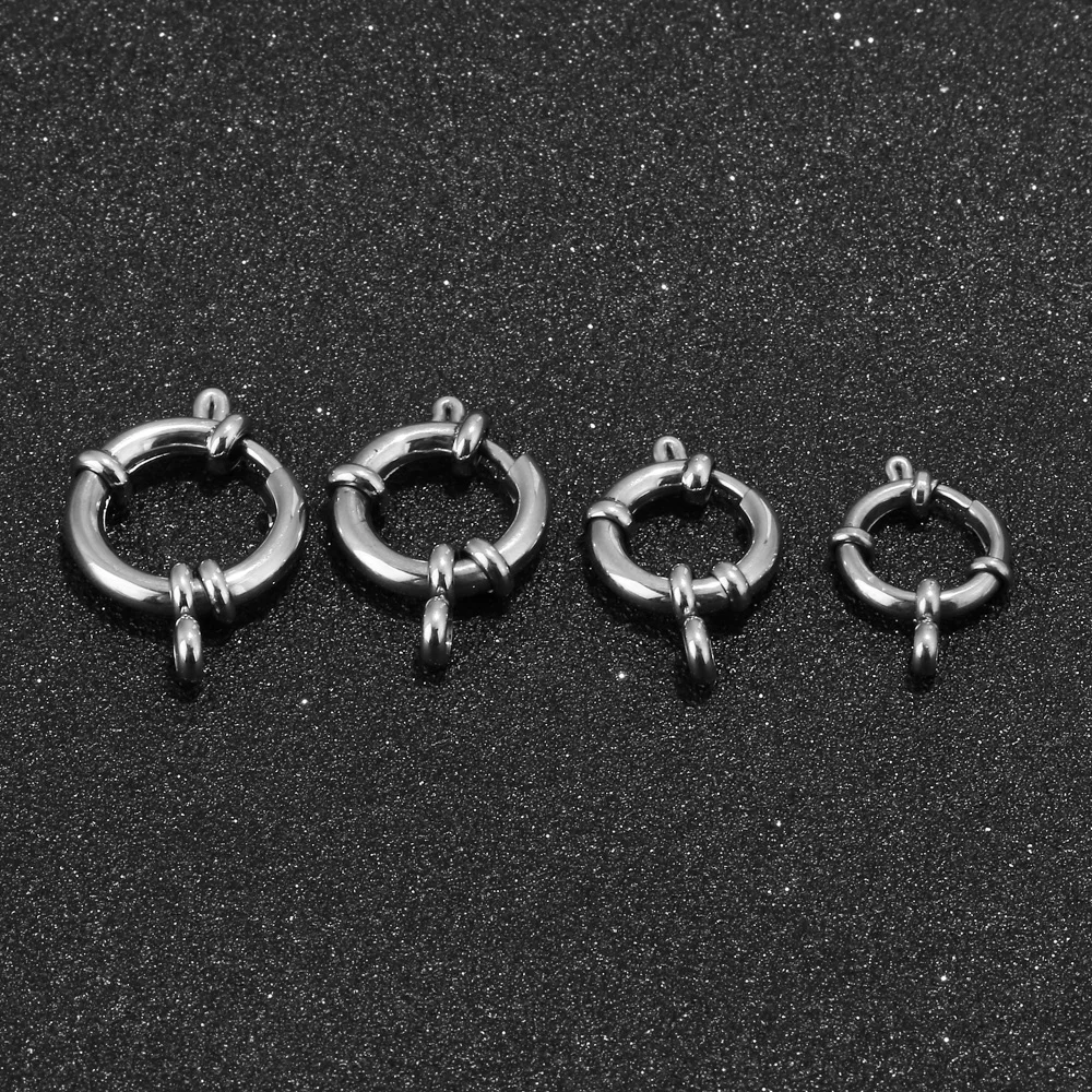 Пружинная Застежка кольцо с двойной петлей изготовление ювелирных изделий из