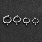 Пружинная Застежка-кольцо с двойной петлей из нержавеющей стали для изготовления ювелирных изделий, ожерелья, браслета, фурнитура для аксессуаров