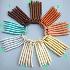 Парики Для шарнирных кукол, 15 см, глубокий, вьющиеся кукольные волосы зеленый блонд, термостойкие, ручной работы