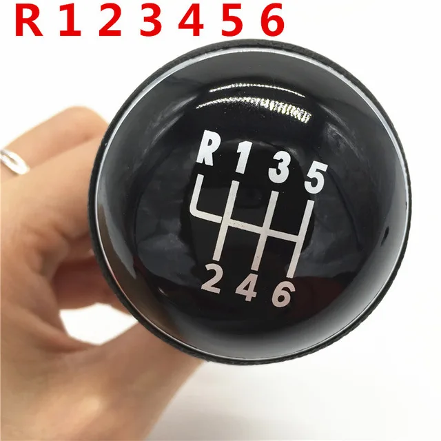 Gear Knob 6 Speed Ручной 5/6 скоростной автомобильный Стайлинг ручка переключения передач Ручка гетры крышка багажника чехол воротник для Volkswagen Passat B7 2011 2012 2013 - Название цвета: Gear Knob 6 Speed