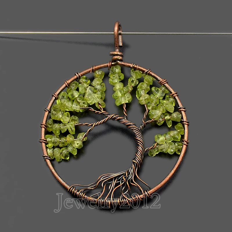 10 шт./лот натуральный драгоценный камень Дерево жизни чипы бисера исцеления