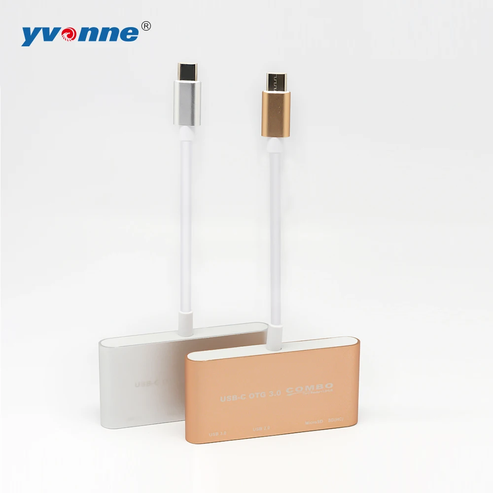 Yvonne Type c OTG 3 0 концентратор картридер USB 1 TYPE C USB3.0HUB + SD/TF для Mini SDHC SD TF MicroSD MINISD|USB-хабы|