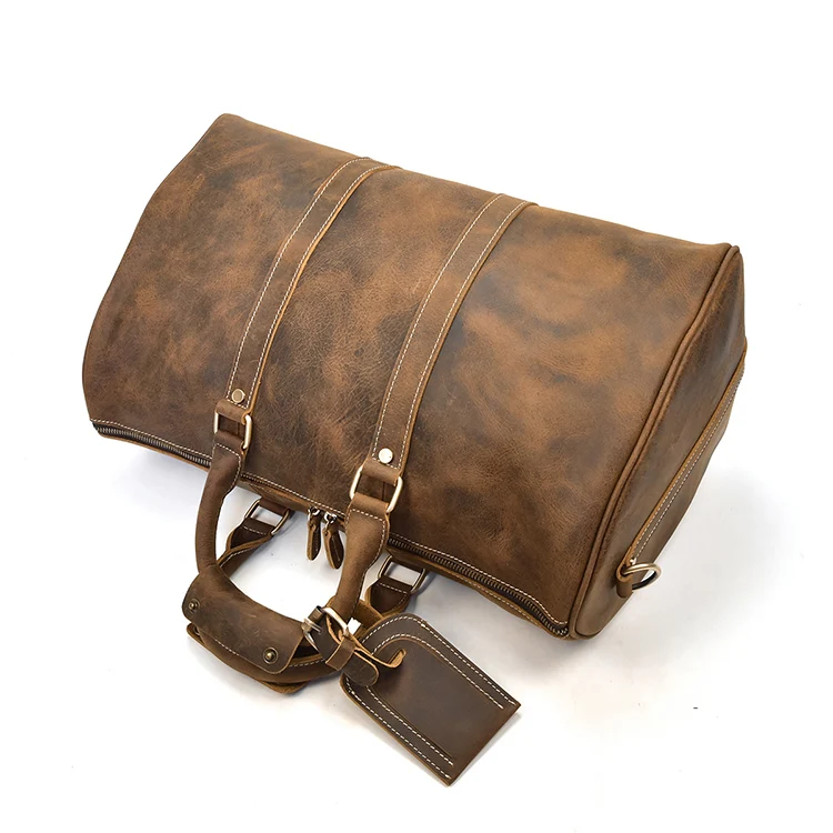 Для мужчин Натуральная кожа Сумка 18 &quotиз натуральной кожи выходные сумка