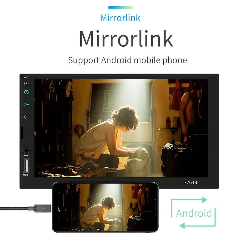 Авто радио автомобиля MP3 карты плеер 7 дюймов HD Bluetooth Вызов MP5 7764B|MP4 и плееры для