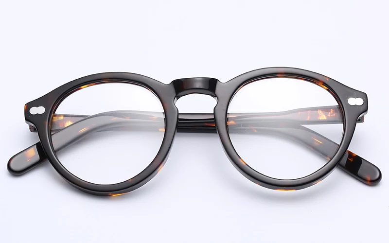 Smalj Round Handmade Acetate Frame Women eyeglasses Men Goggles Optical Spectacle Demi Myopia Optical Spectacle Myopia