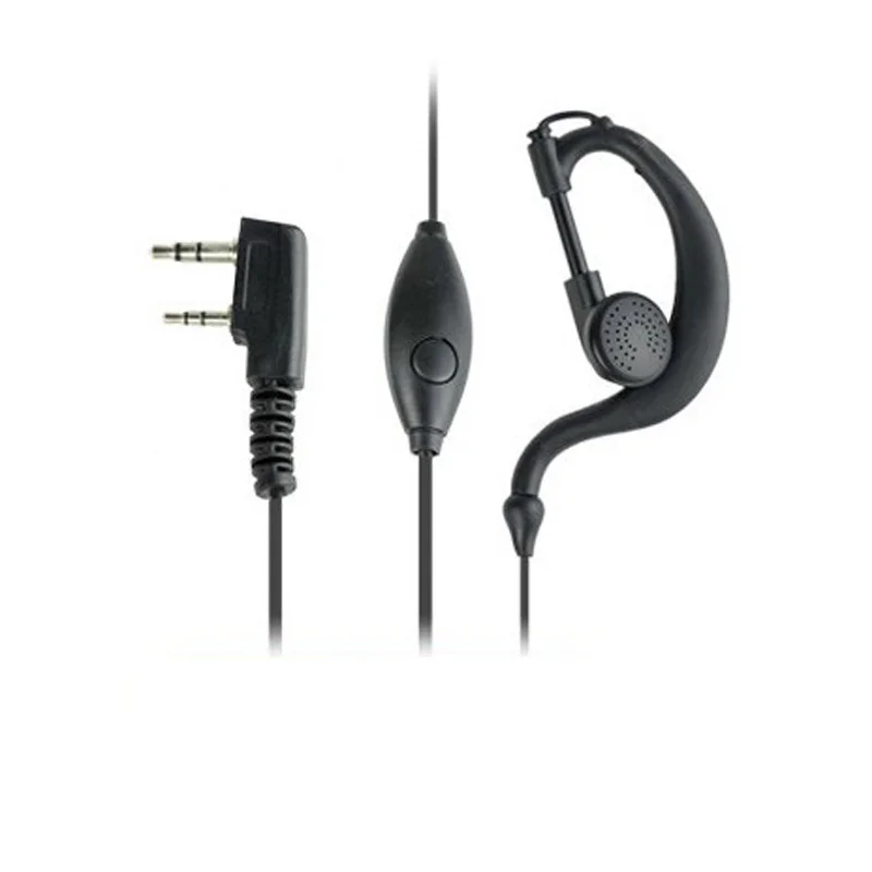 XQF 2pin 2 5 мм ушной крючок гарнитура для Kenwood BaoFeng UV 5R GT 3 82HP TYT Tonfa KG UVD1P двухстороннее