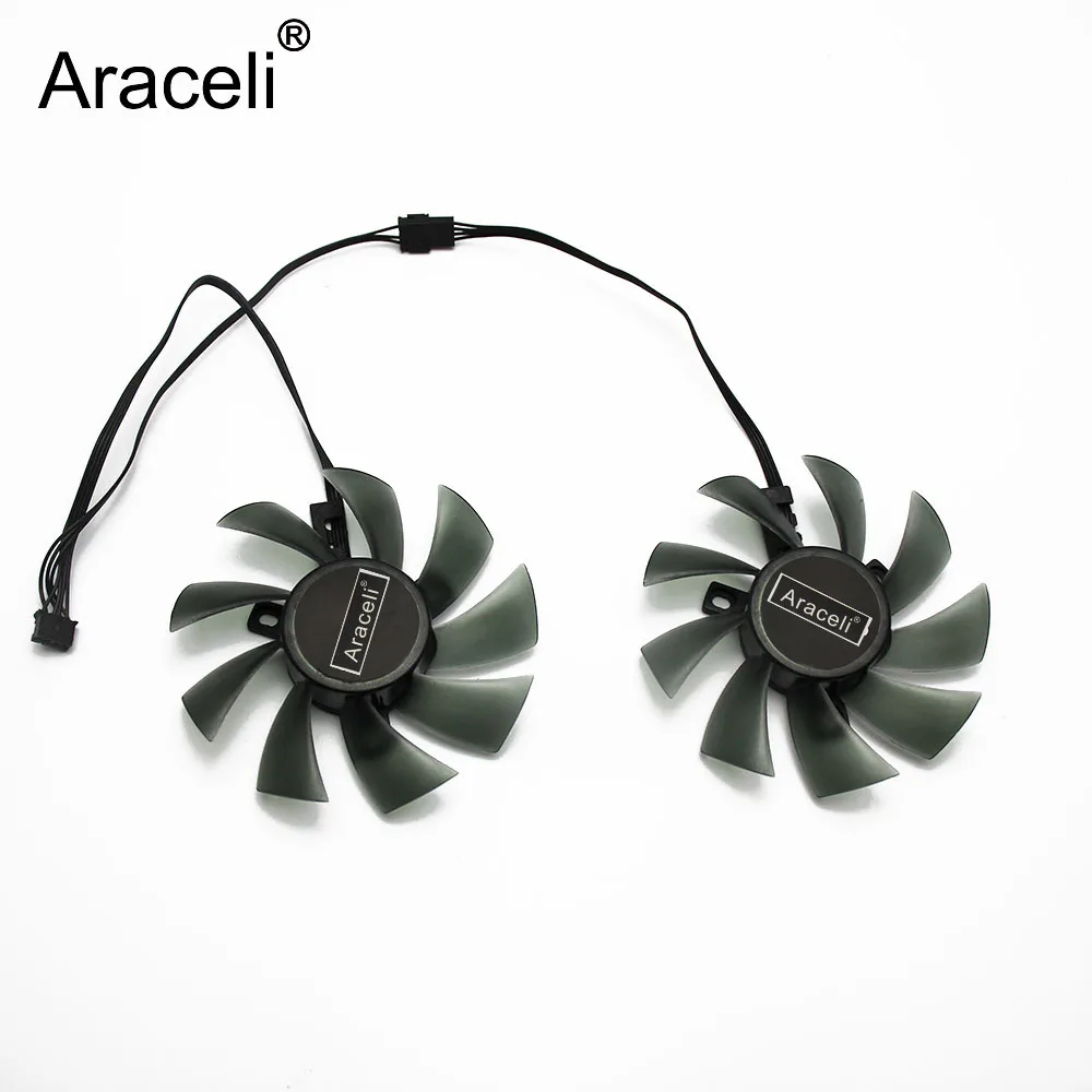 85 мм Новый DIY T129215SU 12 В 0.50A GTX 1050 1060 1070 RX580 Видеокарта охлаждения двойной