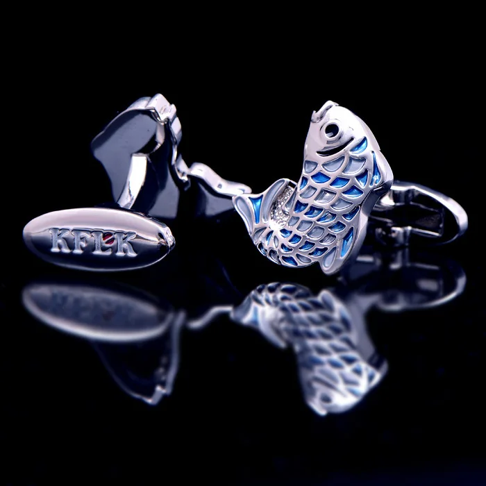 Мужские Запонки KFLK высококачественные дизайнерские запонки на кнопках с синими