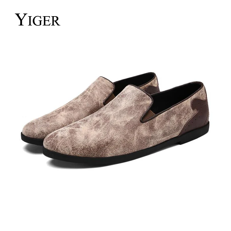 Мужские лоферы YIGER с низким вырезом повседневная обувь на мягкой подошве