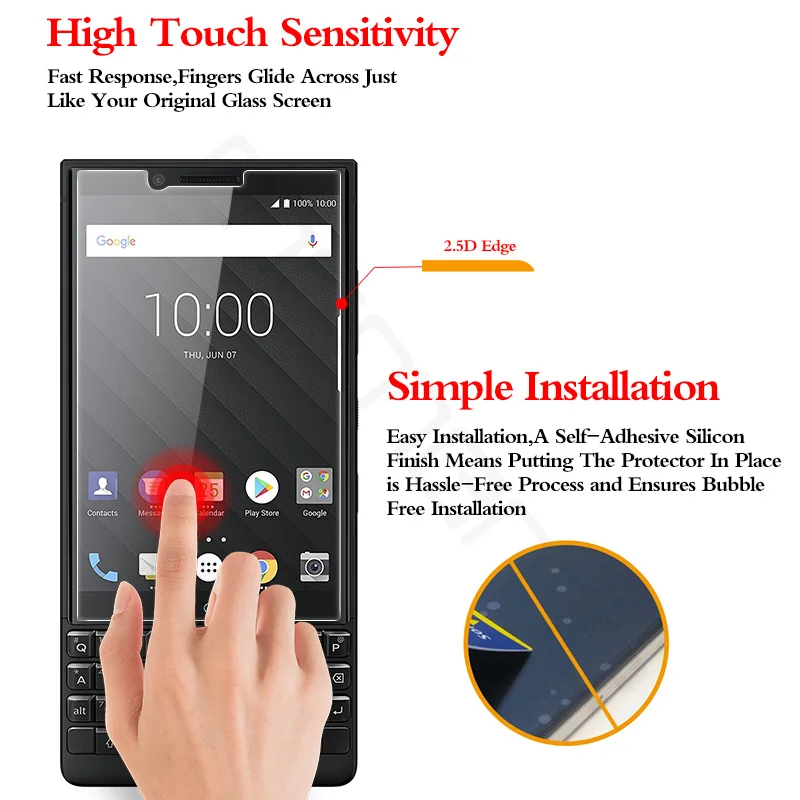Для BlackBerry Key2 закаленное стекло 9 H 2.5D Премиум Защитная пленка для экрана для BlackBerry KEYtwo Key 2 Two Athena 4,5"
