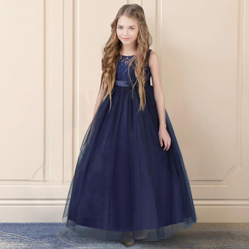 Formal Kid Costume 5-14 Years Princess Elegant Wedding Dress Kids Dresses for Girls Tulle Flower Girl Party Pageant Prom Gown | Детская