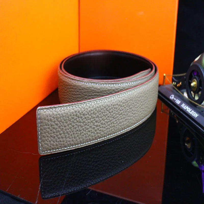 (Без пряжки только ремень) модные повседневные ремни унисекс из натуральной кожи