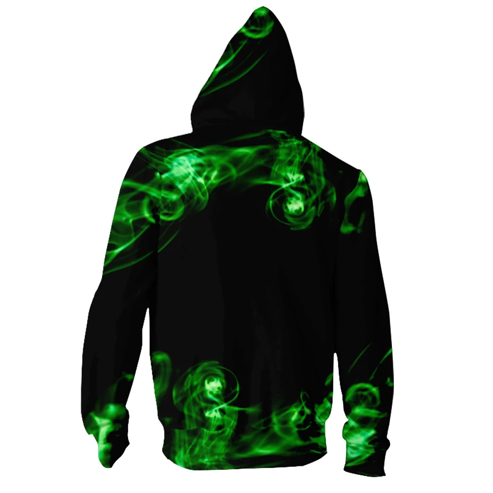 WAMNI 3D Print Fire Zipper Hoodie Harajuku High Street Kpop Man Hoodies Sweatshirts 3d Oversize Hip Hop | Мужская одежда