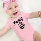 Детский хлопковый комбинезон с надписью Dad Is My Superhero