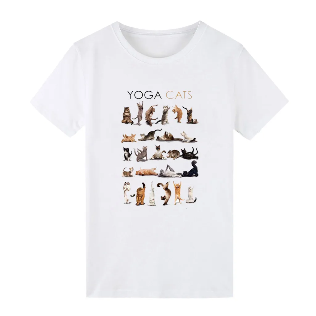 Футболки для женщин женская мода круглый вырез свободная футболка с принтом S-XL