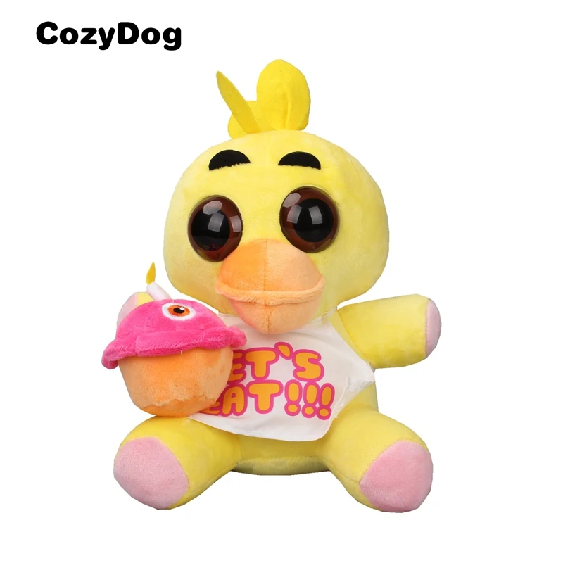 25 CM Chica Игра Пять ночей у Фредди плюшевая мягкая игрушка кукла Fnaf лисица Фредди Чика клоун мангл Бонни Peluche Игрушки для детей подарок - Цвет: 25 CM Chica