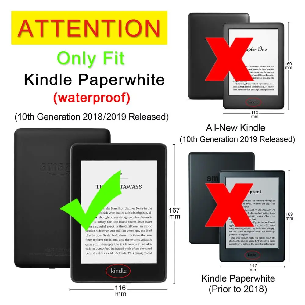 Ультра тонкий чехол для Amazon kindle Paperwhite 4 чехол для kindle Paperwhite чехол для kindle 10 поколения Чехол