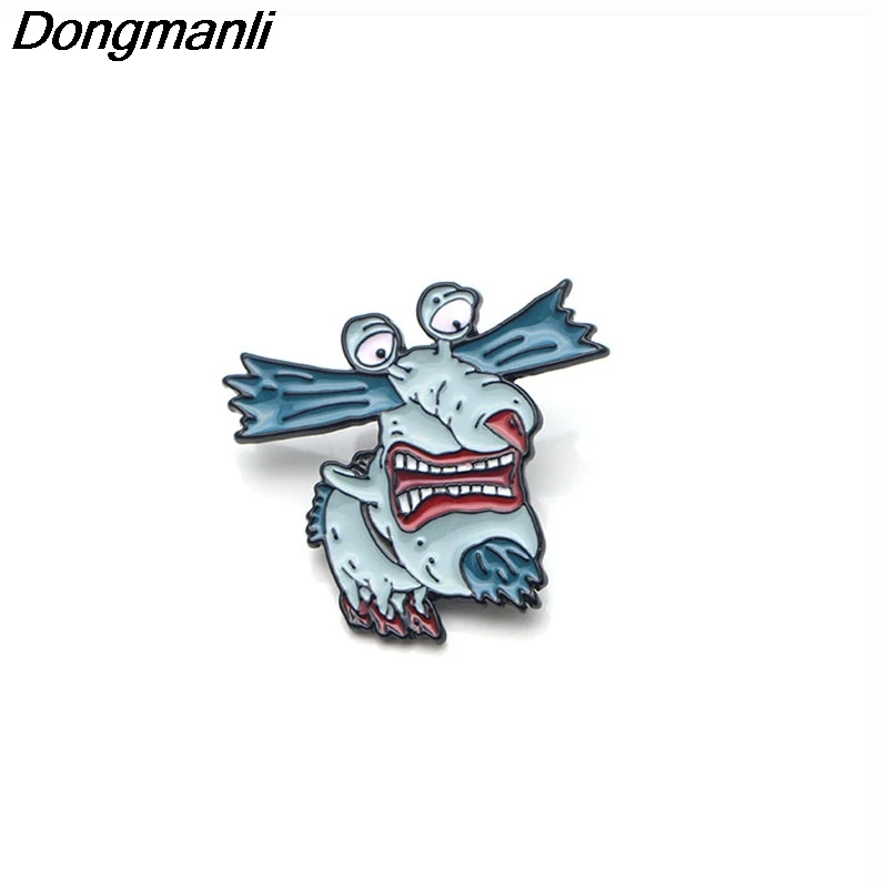 P3015 Dongmanli Монстры металлические эмалированные булавки и броши для женщин мужчин