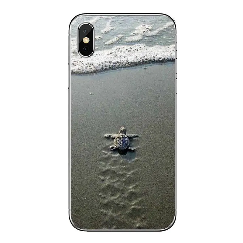 TPU Transparent Skin Cover For iPod Touch iPhone 4 4S 5 5S 5C SE 6 6S 7 8 X XR XS Plus MAX Runn ittle buddy Baby Tortoise turtle |