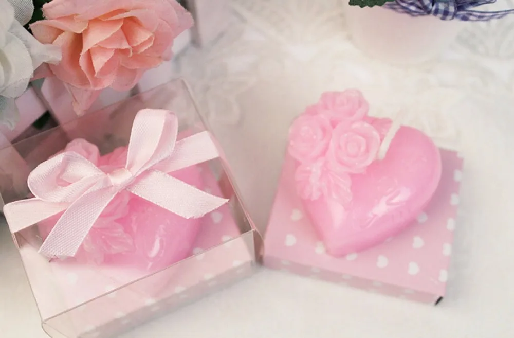 10 шт. розовые/красные свечи в форме сердца|gift favor|gift giftsgift with box |