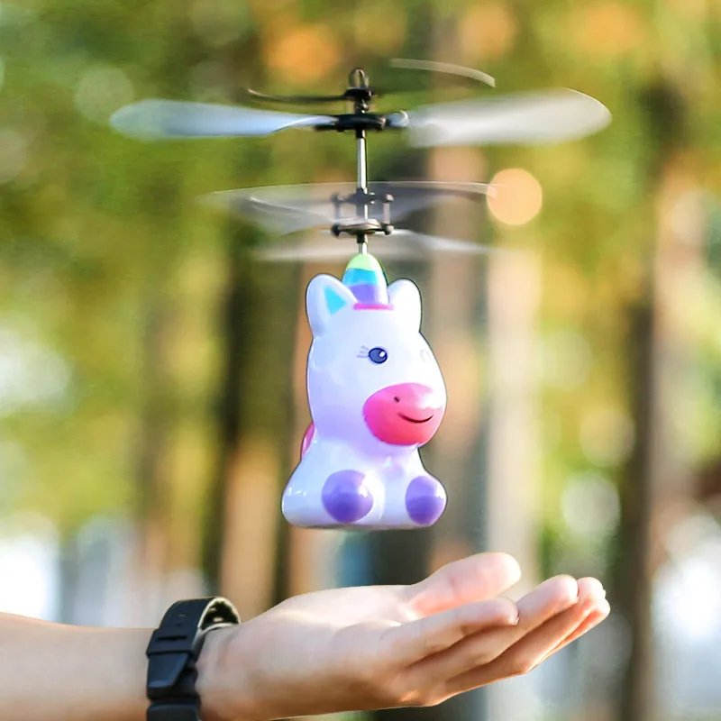 Hand Flying UFO robot toy LED rabbit Mini Induction Suspension RC Aircraft Toy For children brithday Christmas Gifts | Игрушки и хобби
