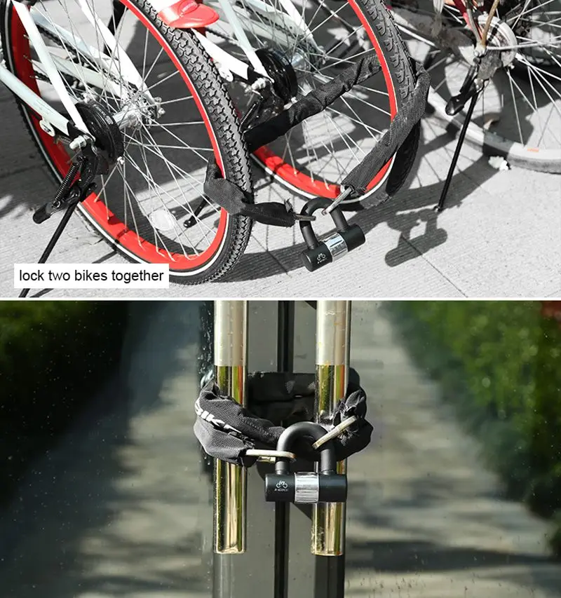 INBIKE замок для велосипедной цепи, u-образный замок, набор противоугонных стеклянных дверей, замок для велосипедной цепи, усиленный, для велоспорта, MTB, Аксессуары для велосипеда