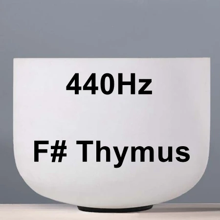 CVNC " Note C#/D#/F#/G#/A# чакра Матовый Кварцевый Поющая чаша - Цвет: 440 F Thymus Chakra