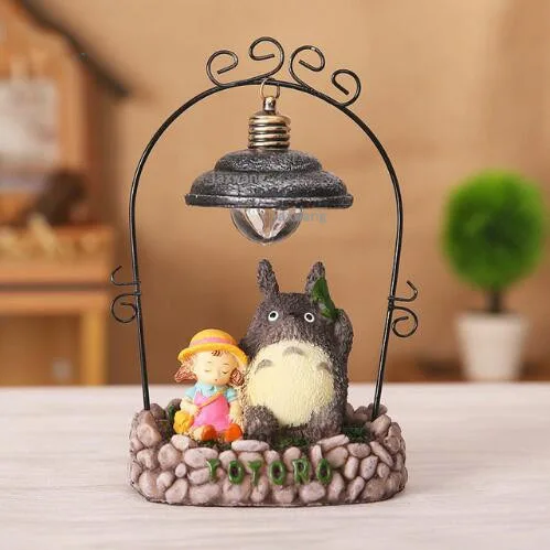 Милый ночник Totoro из смолы, Детская лампа, ночник, ночник, светодиодный светильник, детская комната, C9XQ3Z - Испускаемый цвет: K
