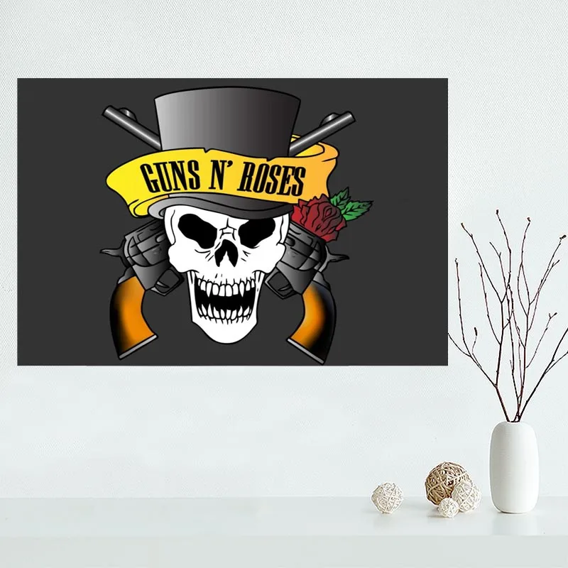 Модный классический постер на заказ Guns n roses Картина холсте домашний декор ткань