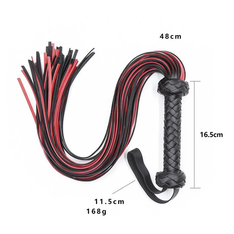 Qise Горячая продажа Черная Королева Whips tame флирт whips тканая ручка из искусственной