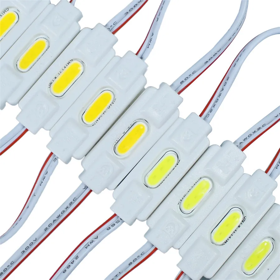 50 шт./лот 1 Вт COB Светодиодный модуль водонепроницаемый IP65 Светодиодные модули DC12V