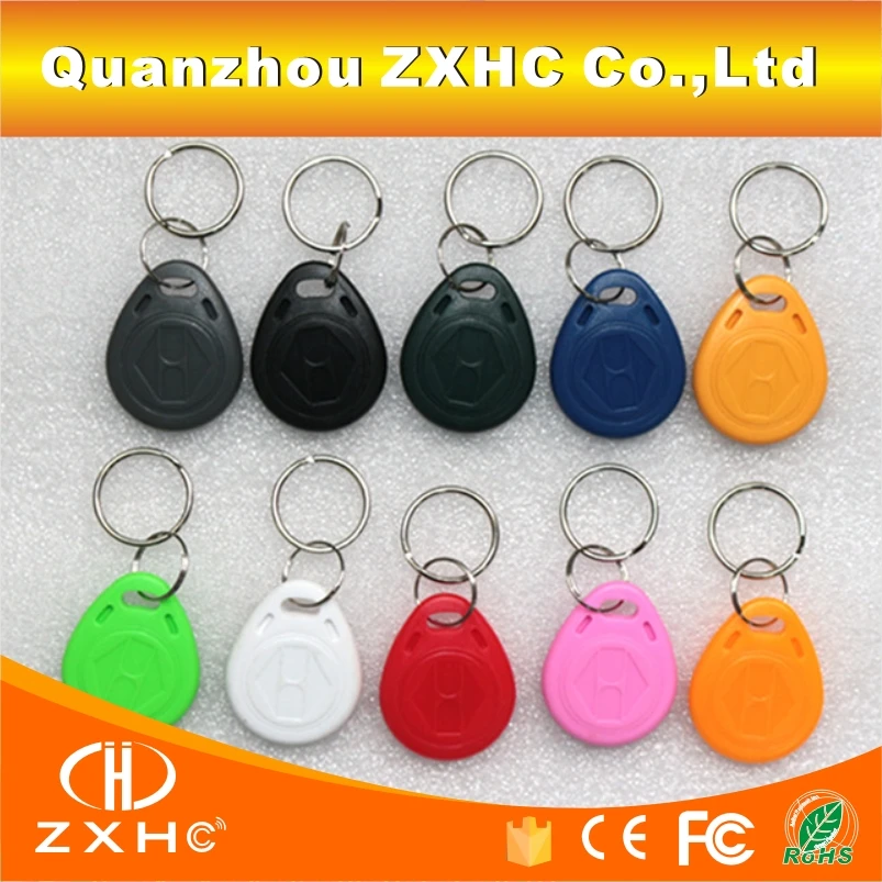 (100PCS/LOT) EM4305 125khz Programmable RFID Smart Tags Rewritable Keys Number2 Keyfobs | Безопасность и защита