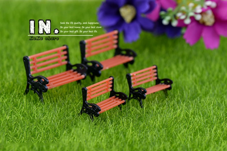 Милая искусственная скамейка домашний декор искусственные украшения для сада