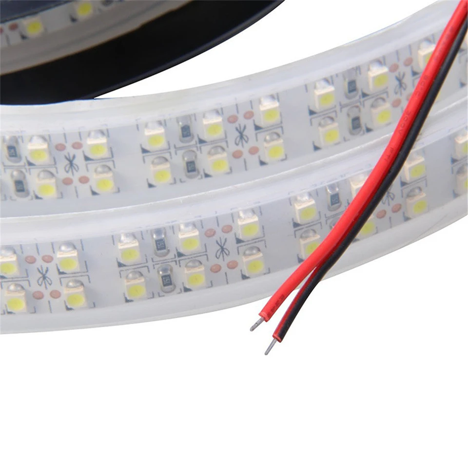 Rgb светодиодный DC12V 3528 полосы Двухрядные 240 s/m гибкий свет IP67 Водонепроницаемый 1200