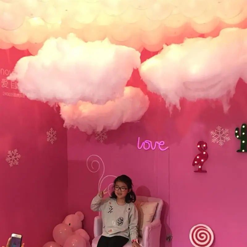 Палатки Decor северных Стиль Cloud капли дождя гирлянды комната ребенка настенные