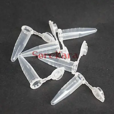 

1000pcs Scale line 0.5ml Laboratory Plastic Centrifuge tube V-bottom Vial Snap Cap For Sample Specimen