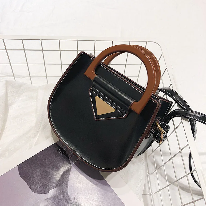 Мода Новый Деревянный Tote высокое качество Для женщин мешочки PU кожаные
