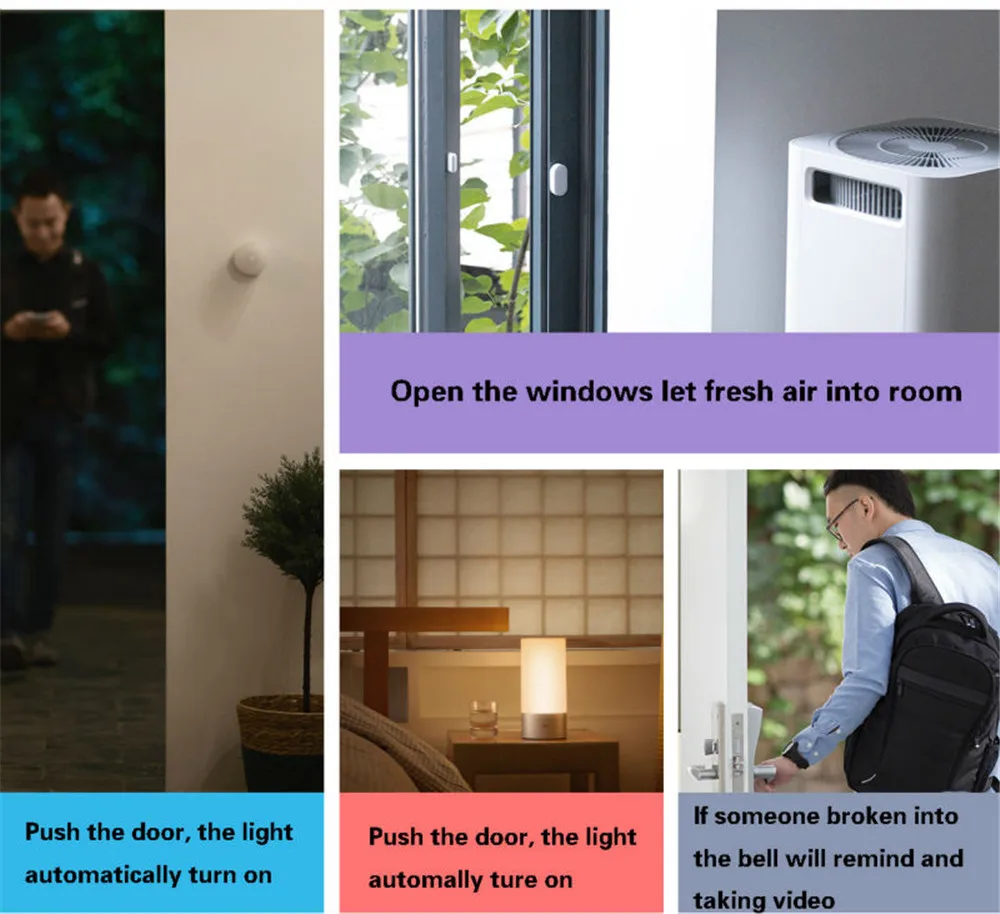 Умный мини датчик двери и окна Xiaomi Mijia автоматическая система Zigbee для наборов