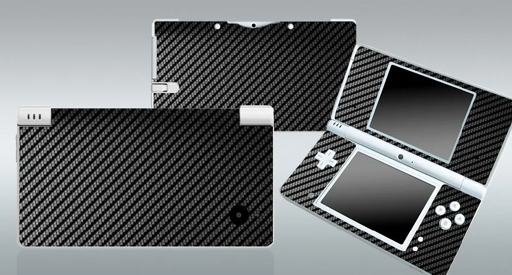 Черная Виниловая защитная пленка из углеродного волокна для Nintendo DSI NDSI|protector