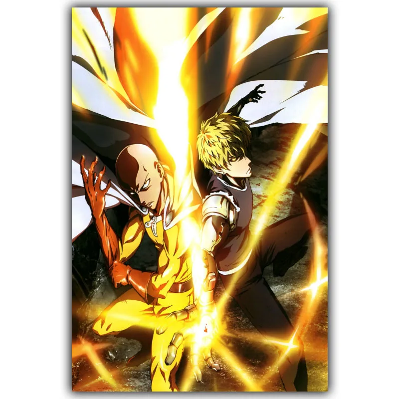 Плакат ONE PUNCH MAN популярный классический японский аниме домашний декор Шелковый