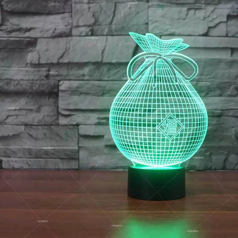 Fukuo сумка моделирование 3d настольная лампа детский светодиодный ночник