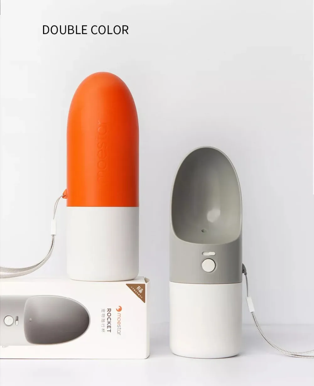 Горячая Xiaomi ROCKET Pet бутылка для воды портативная дорожная миска для воды для собак кошачья чашка для питья открытый диспенсер для воды для собак 27
