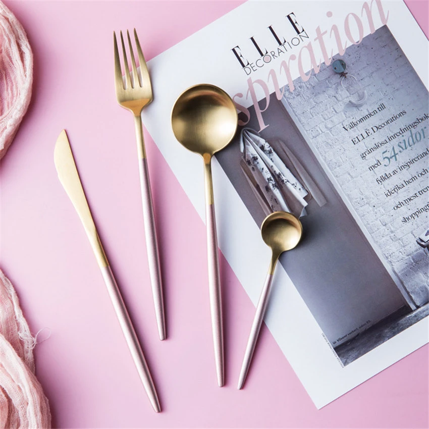 Столовые приборы столовые из нержавеющей стали набор столовых приборов Западная